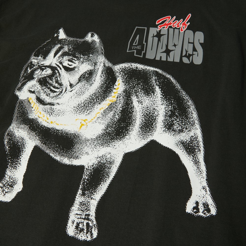 HUF 4 THE DAWGS TEE BLACK