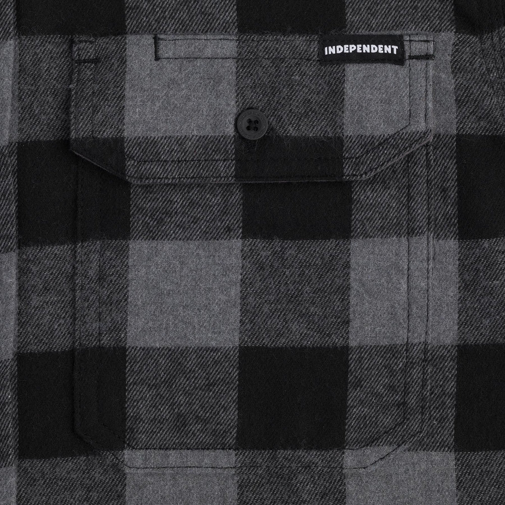 INDEPENDENT BELMONT LS FLANNEL TOP GREY