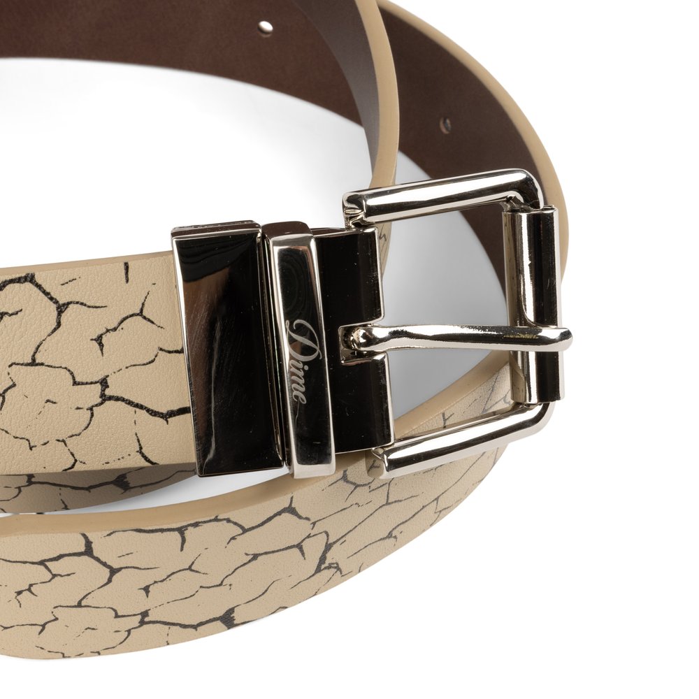 DIME REVERSIBLE LEATHER BELT KHAKI