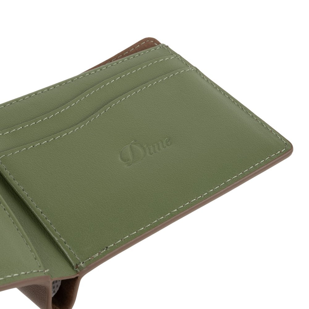 DIME LEATHER BIFOLD WALLET BROWN