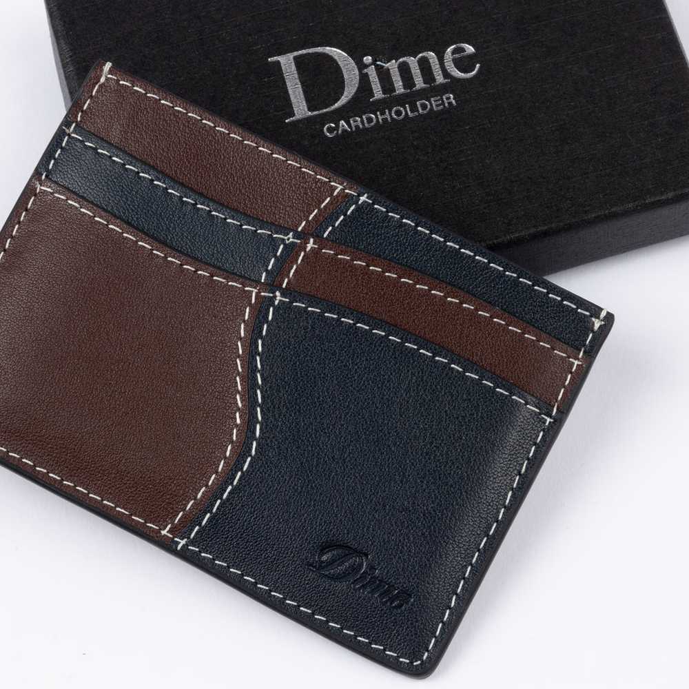 DIME WAVE LEATHER CARDHOLDER BLACK
