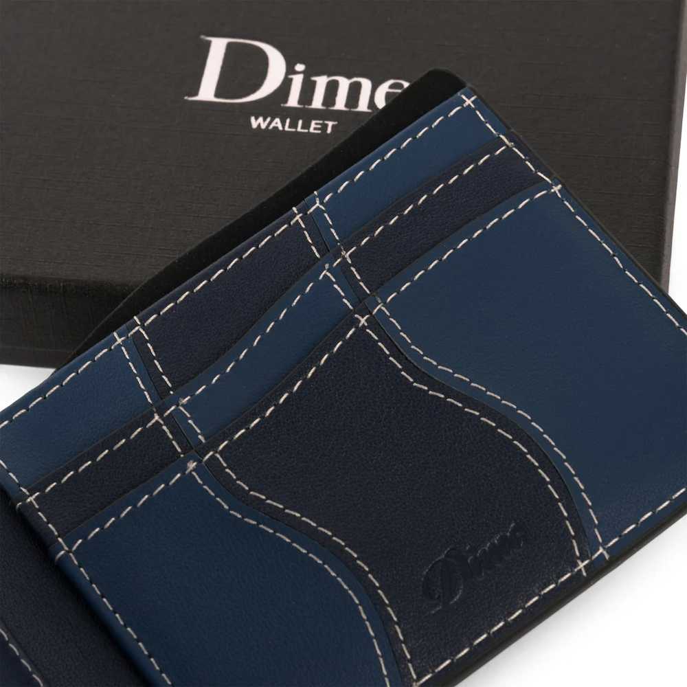 DIME WAVE LEATHER WALLET NAVY