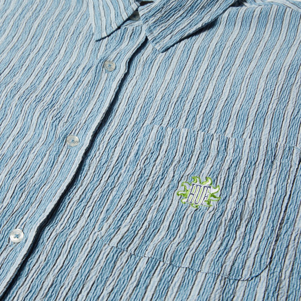 HUF APOLLO STRIPED SHIRT LIGHT BLUE