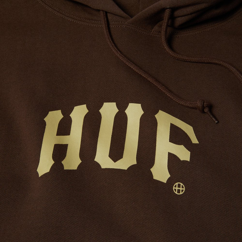 HUF ARCH HOODIE BROWN