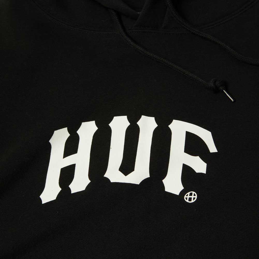 HUF ARCH HOODIE BLACK