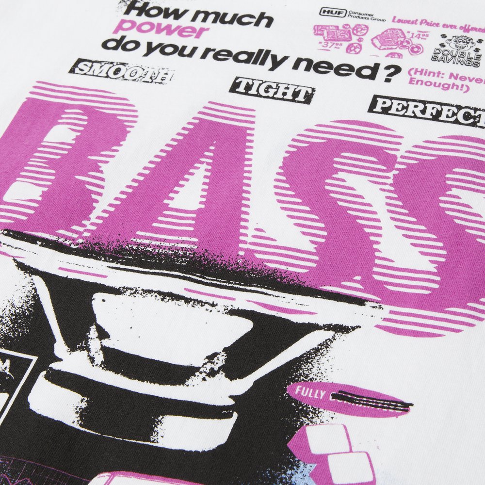 HUF BASS POWER TEE WHITE
