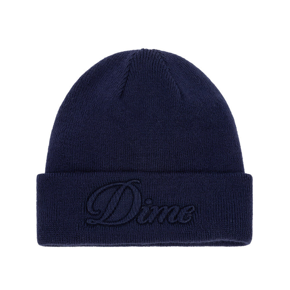 DIME CURSIVE FOLD BEANIE NAVY
