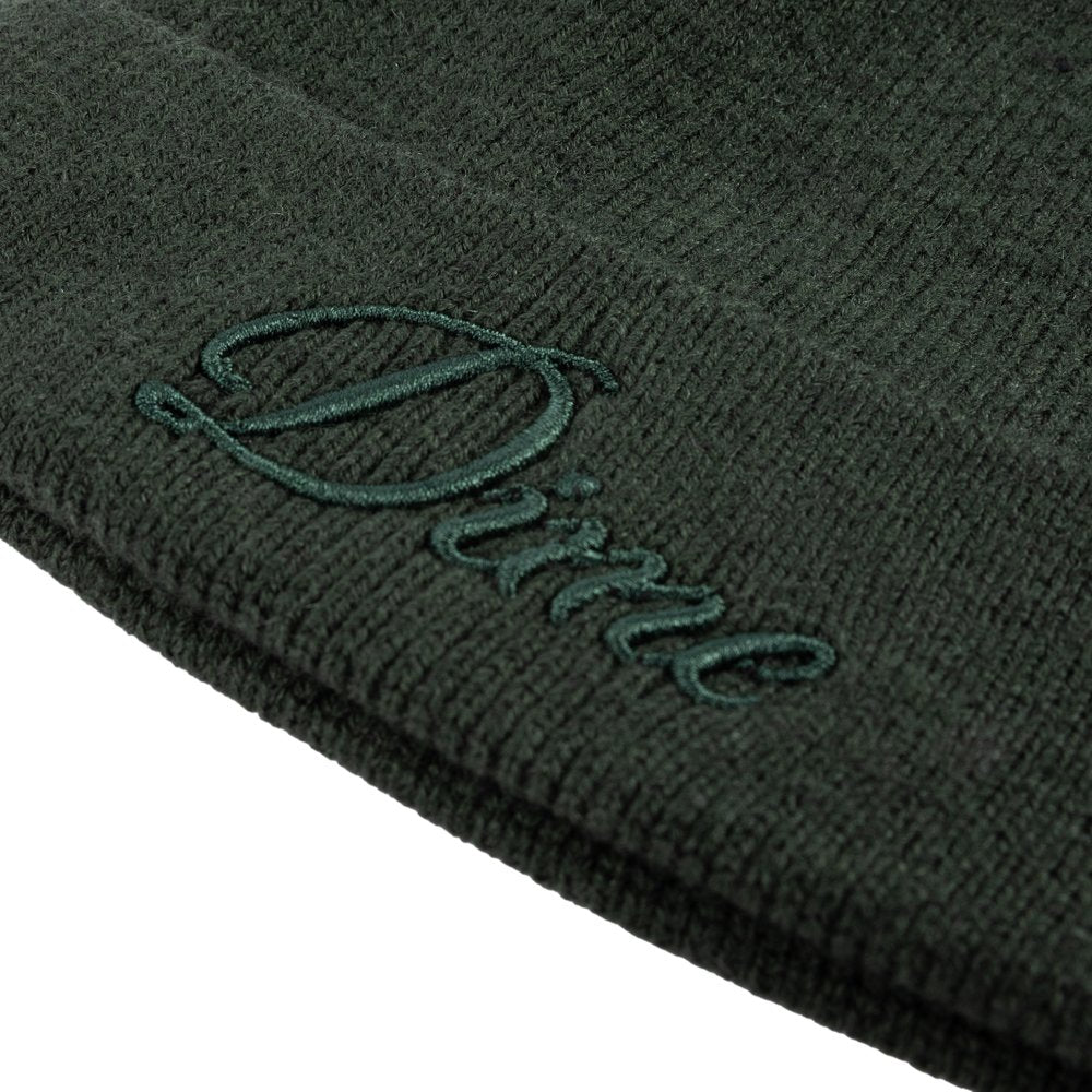 DIME CURSIVE WOOL FOLD BEANIE DARK GREEN