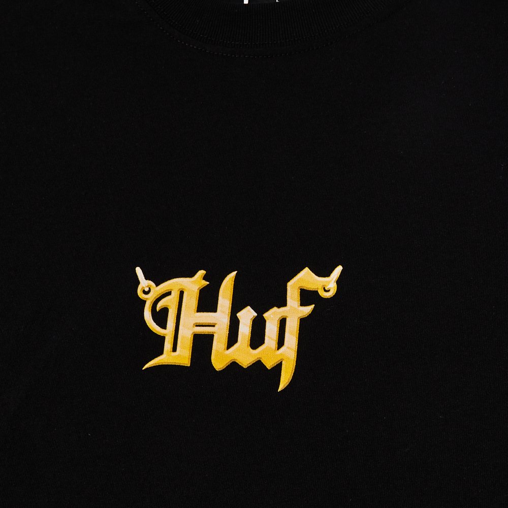HUF BIG H TEE BLACK