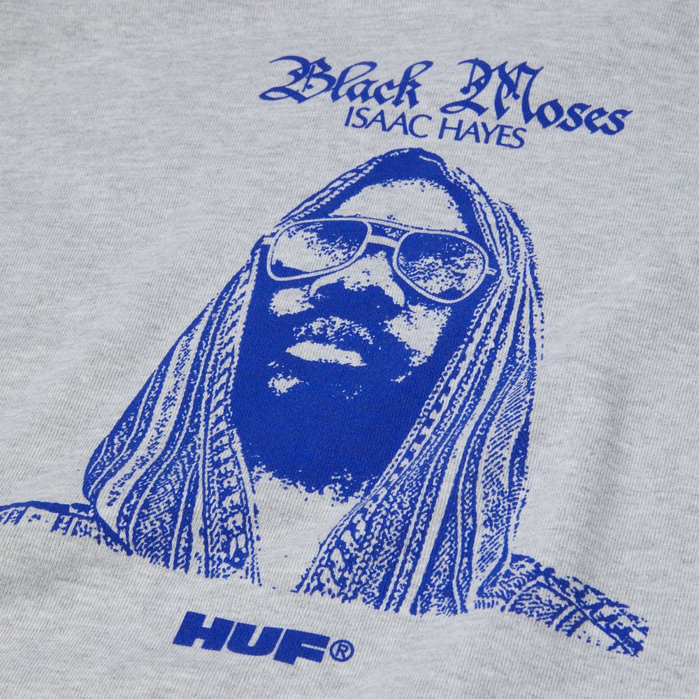 HUF X ISAAC HAYES BLACK MOSES HEAVYWEIGHT HOODIE