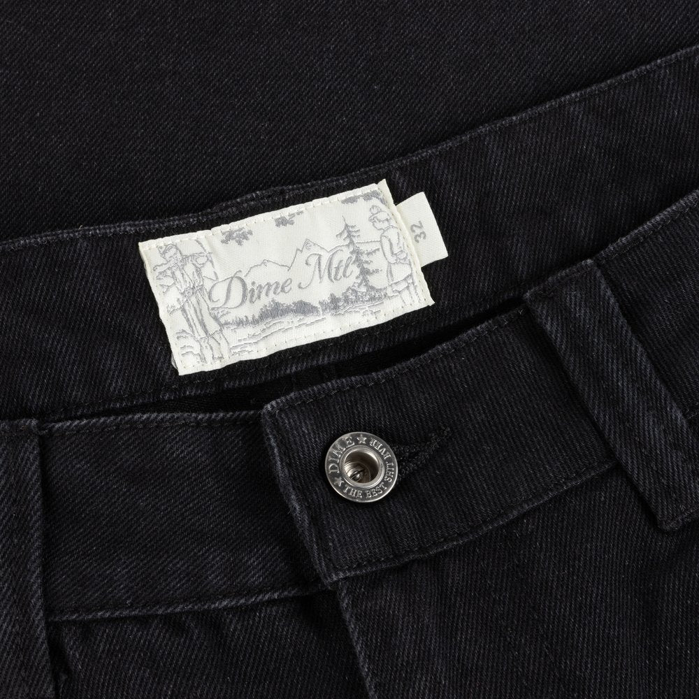 DIME BAGGY DENIM PANTS BLACK