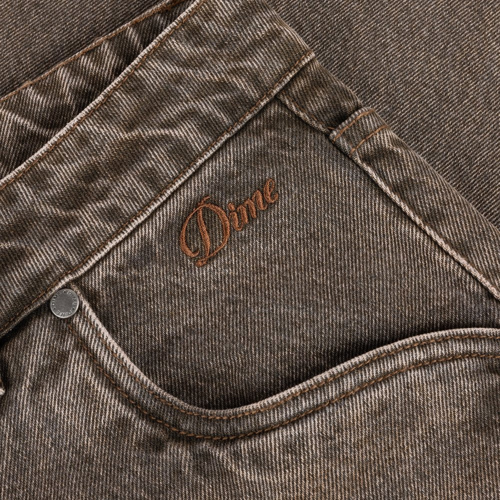 DIME BAGGY DENIM PANTS BROWN