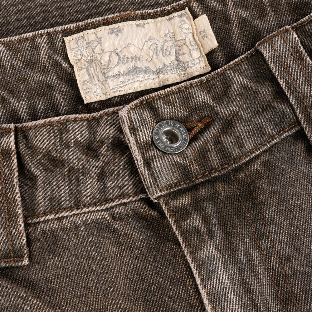 DIME BAGGY DENIM PANTS BROWN