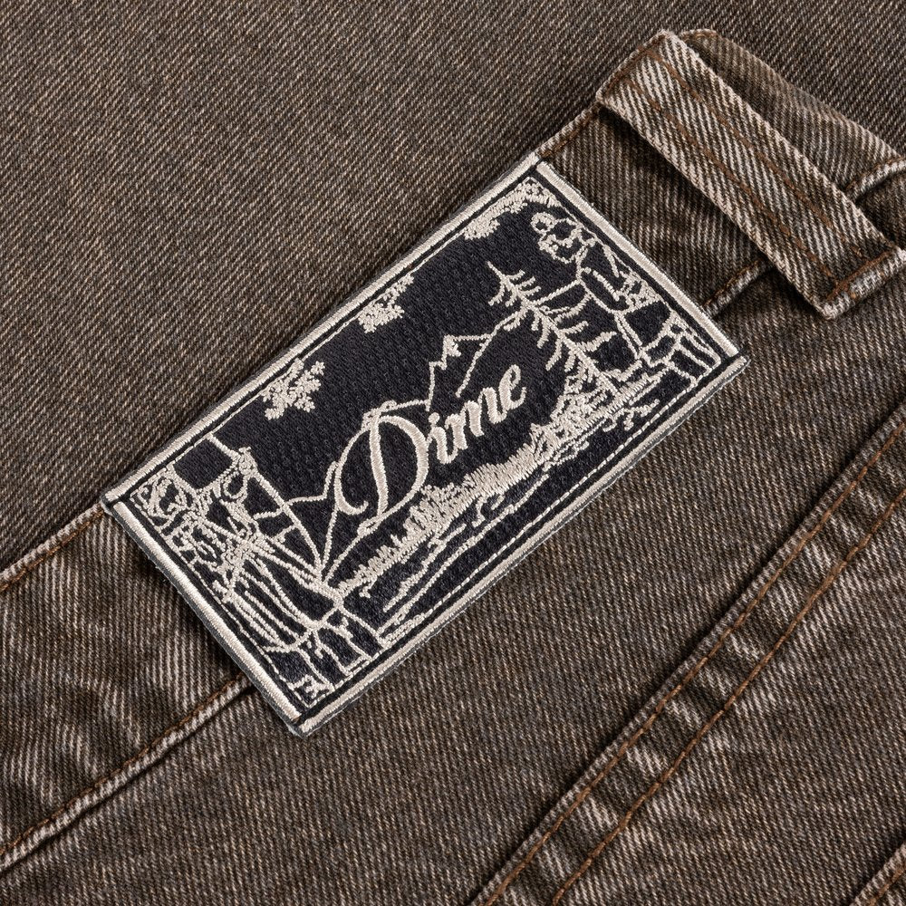 DIME BAGGY DENIM PANTS BROWN