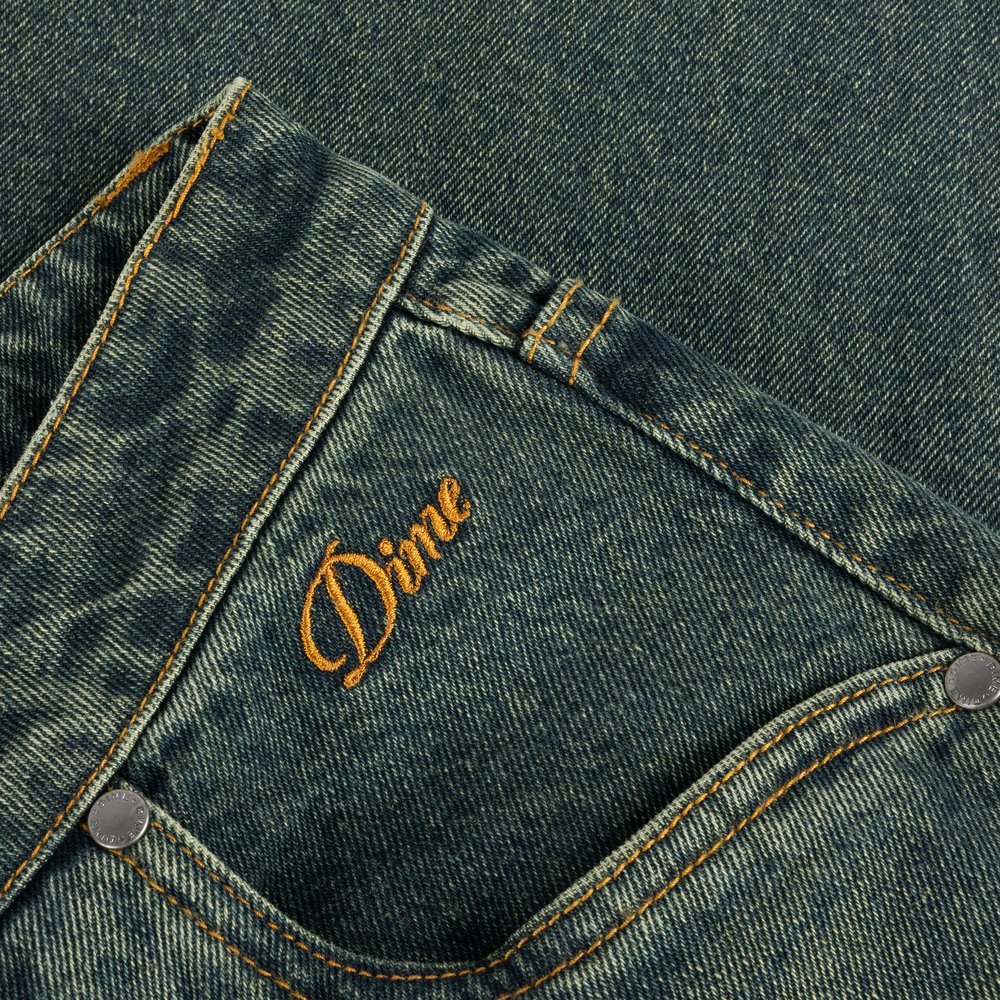 DIME BAGGY DENIM PANTS DARK GREEN