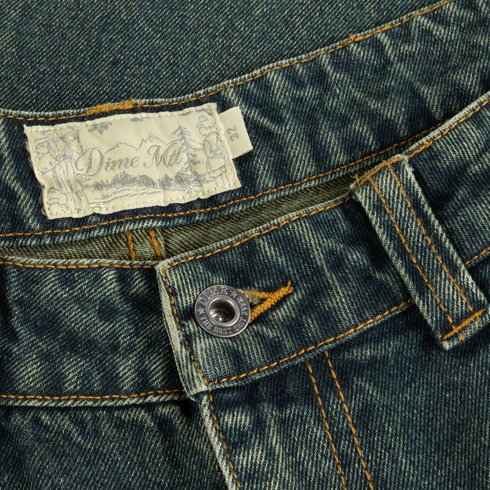 DIME BAGGY DENIM PANTS DARK GREEN