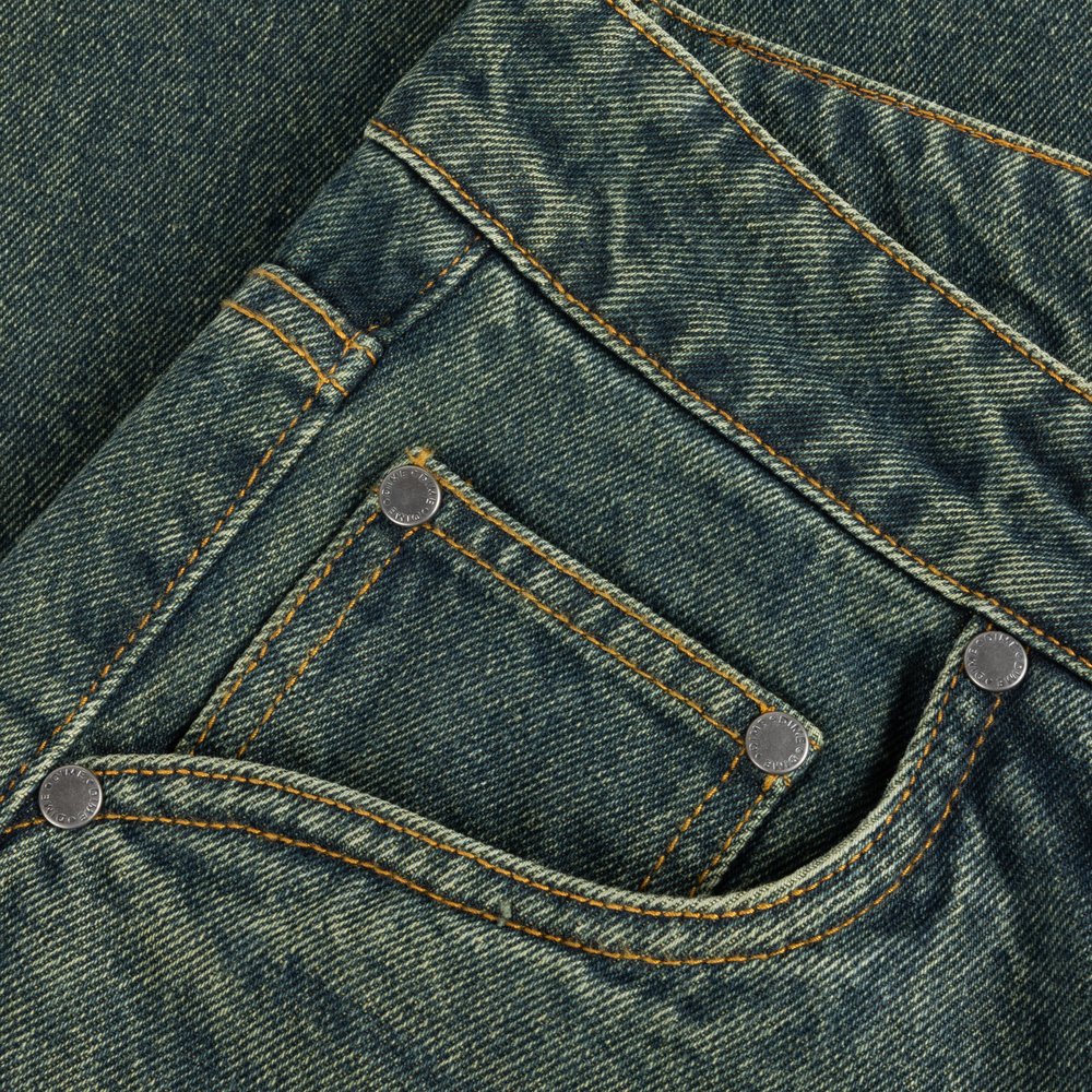 DIME BAGGY DENIM PANTS DARK GREEN