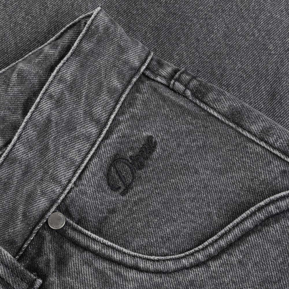 DIME STRAIGHT DENIM PANTS BLACK