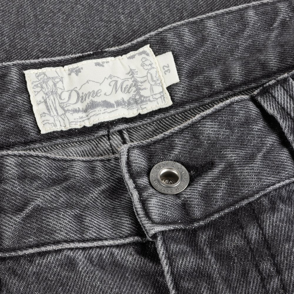 DIME STRAIGHT DENIM PANTS BLACK