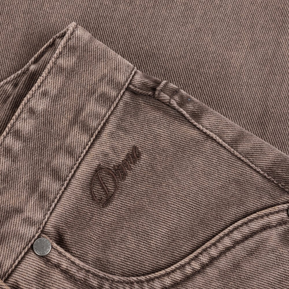 DIME STRAIGHT DENIM PANTS BROWN