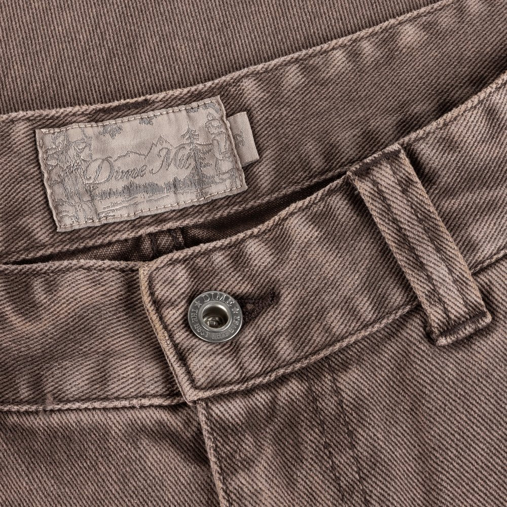 DIME STRAIGHT DENIM PANTS BROWN