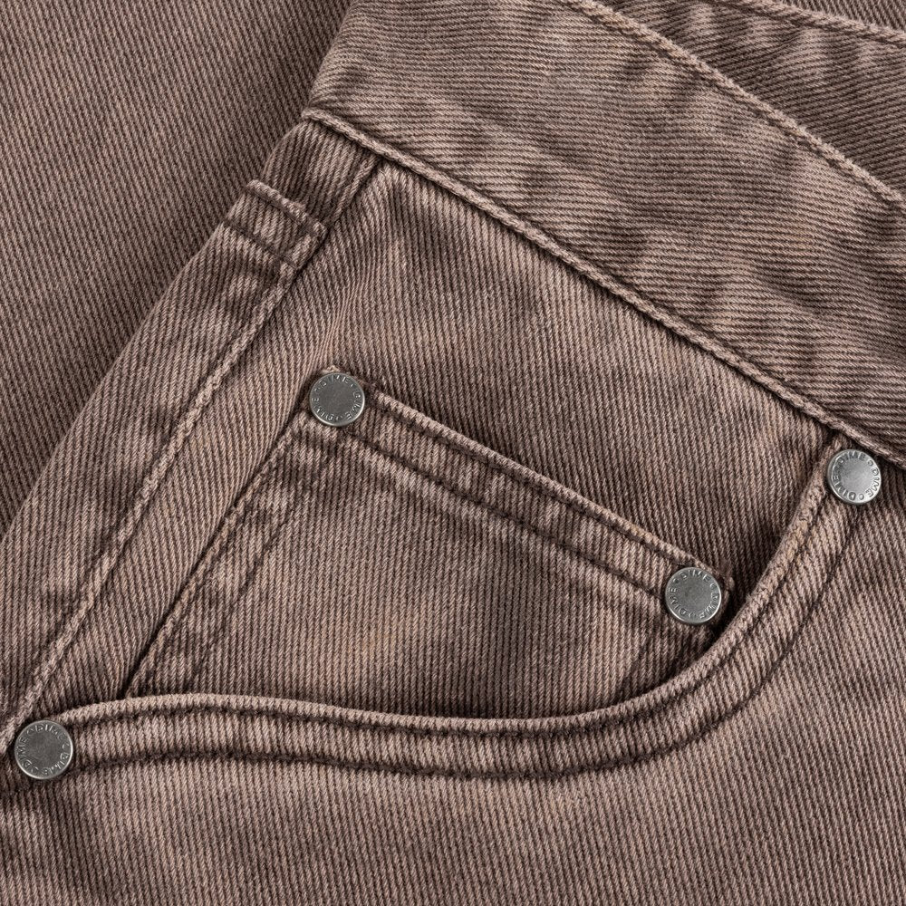 DIME STRAIGHT DENIM PANTS BROWN