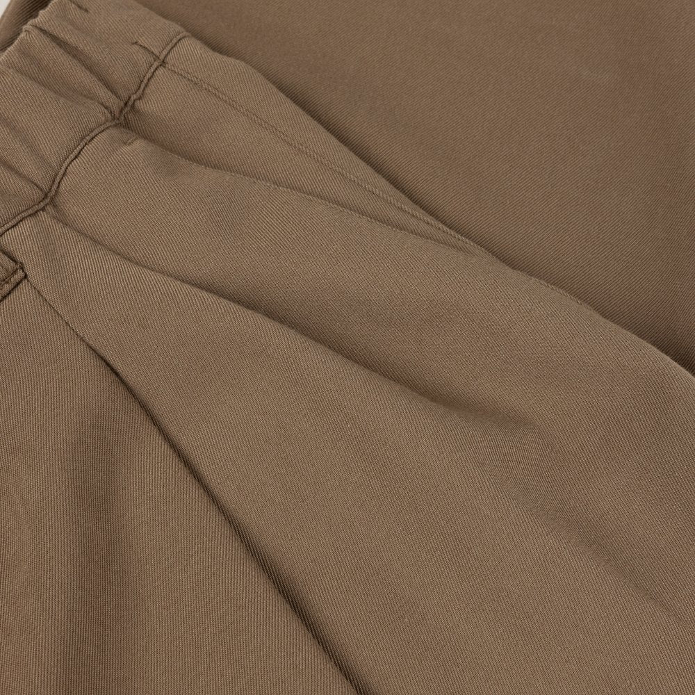 DIME PLEATED TWILL PANTS BROWN