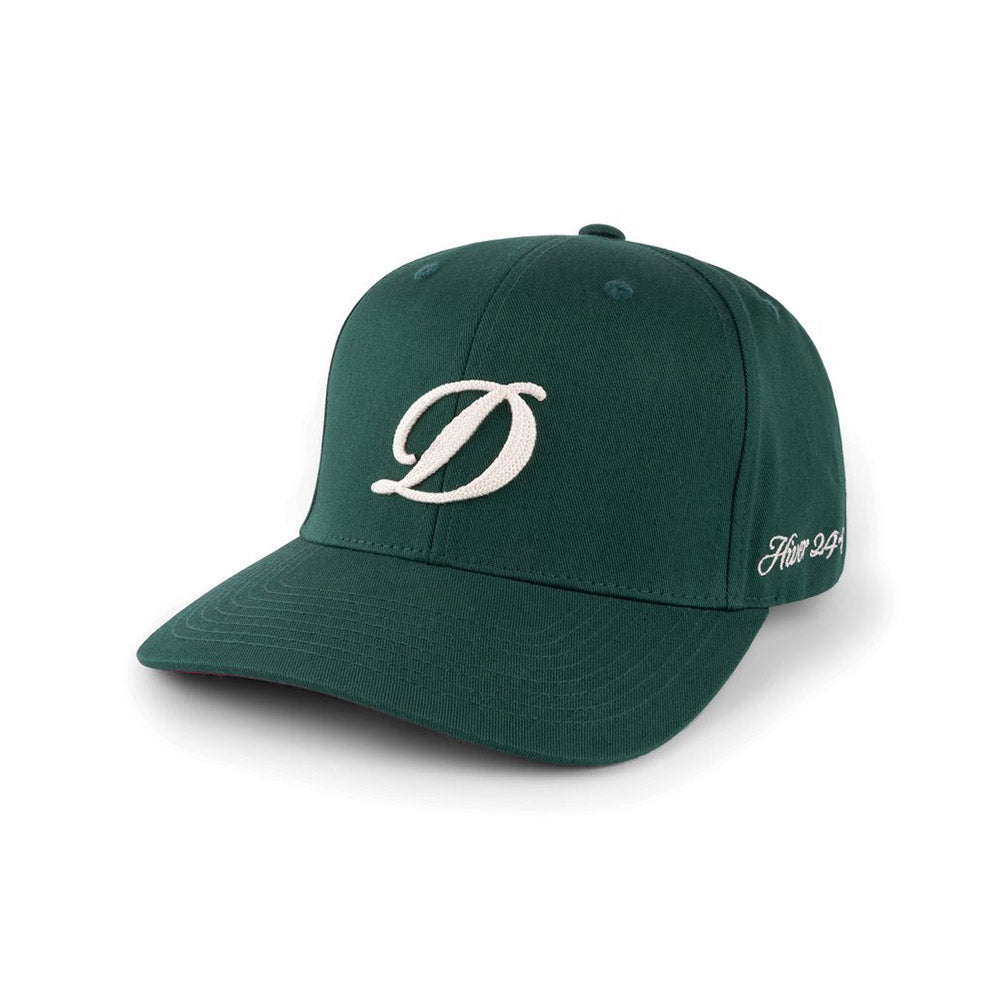 DIME CURSIVE D FULL FIT CAP DARK GREEN