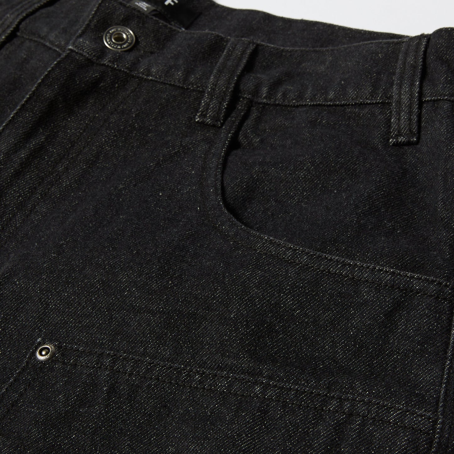 HUF H DOUBLE KNEE DENIM SHORT BLACK