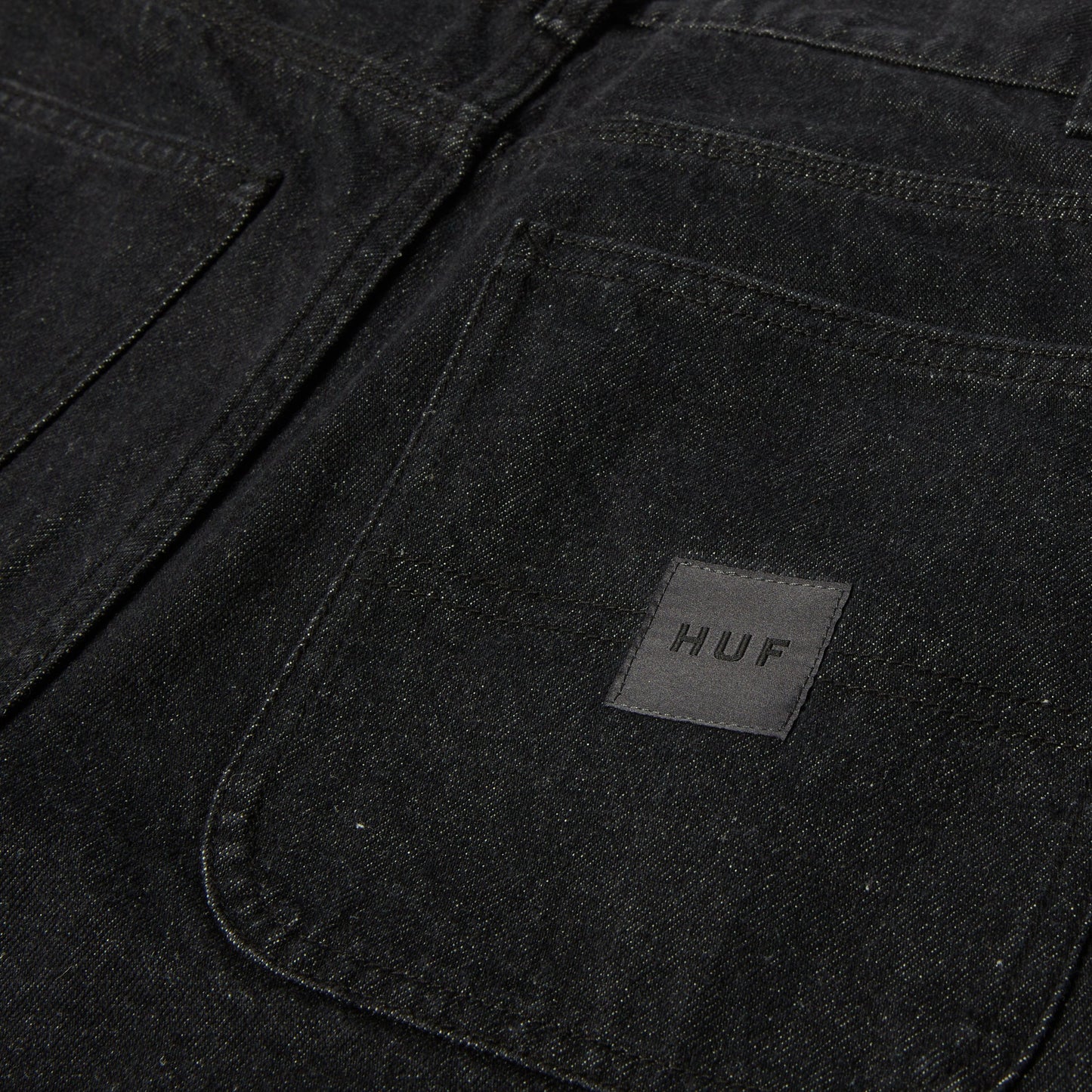 HUF H DOUBLE KNEE DENIM SHORT BLACK