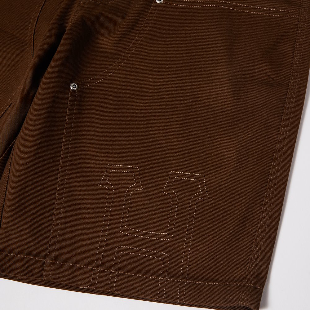 HUF CLASSIC H DOUBLE KNEE SHORT BROWN