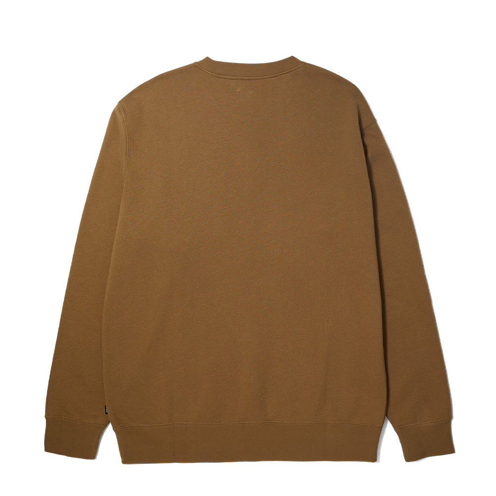 HUF RELOCATION CREWNECK BROWN