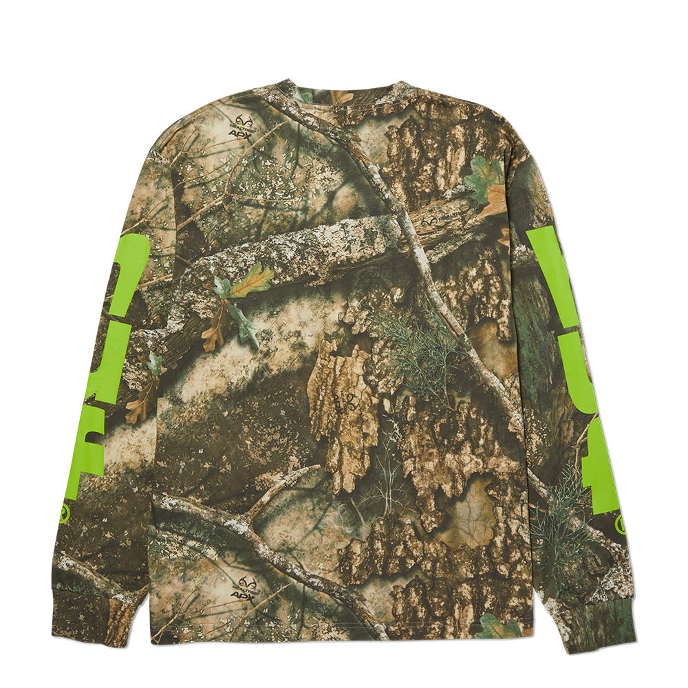 HUF X REALTREE MEGABLAST LS TEE GREEN CAMO