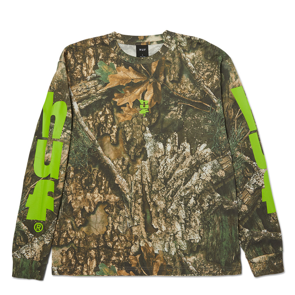HUF X REALTREE MEGABLAST LS TEE GREEN CAMO