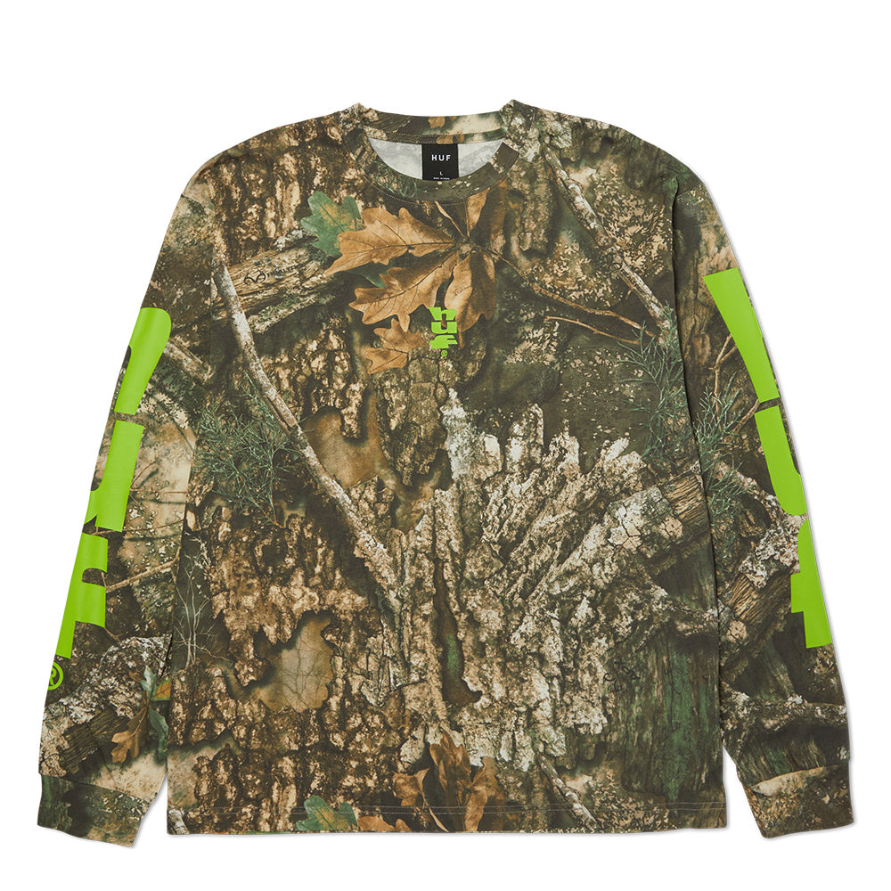 HUF X REALTREE MEGABLAST LS TEE GREEN CAMO