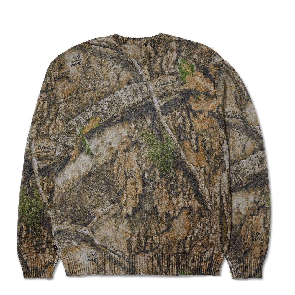 HUF X REALTREE SWEATER GREEN CAMO