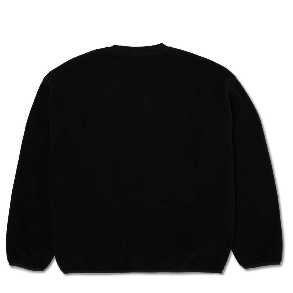 HUF H DOT FLEECE CREWNECK BLACK