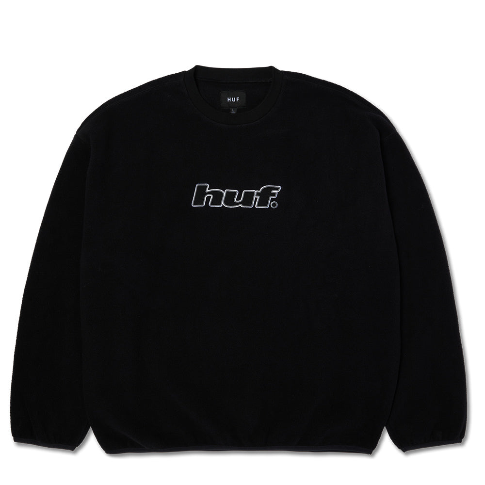 HUF H DOT FLEECE CREWNECK BLACK