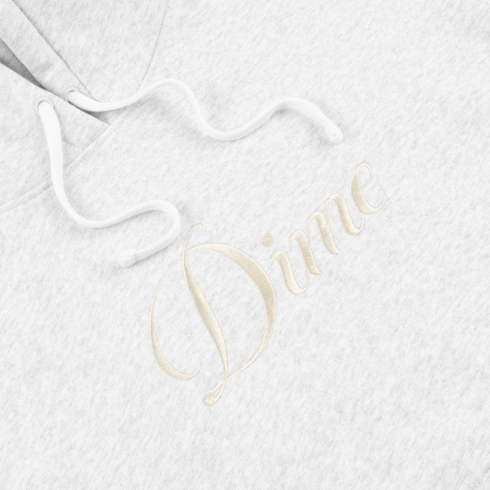 DIME CURSIVE LOGO HOODIE GREY