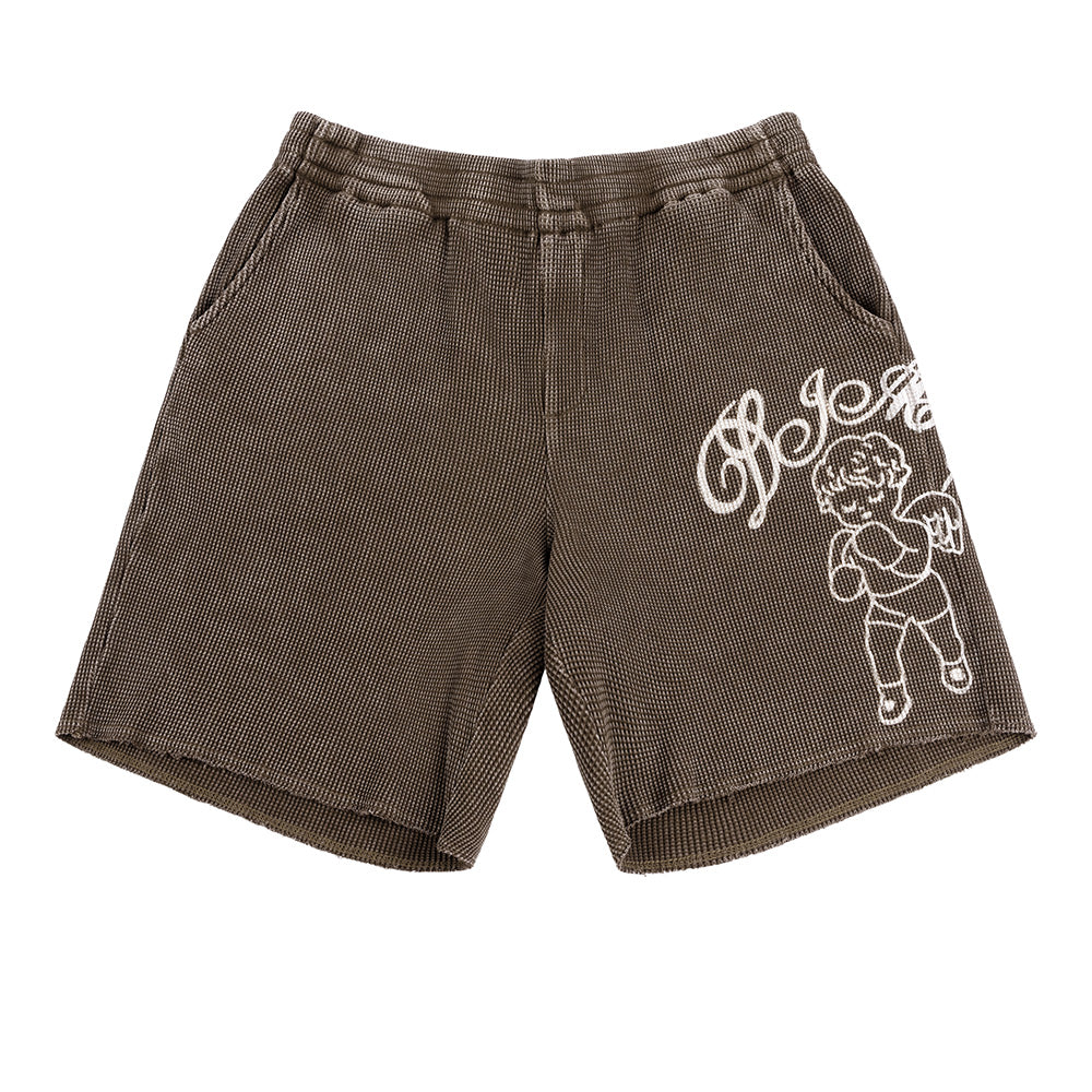 DIME FIGHTER WAFFLE SHORTS BROWN