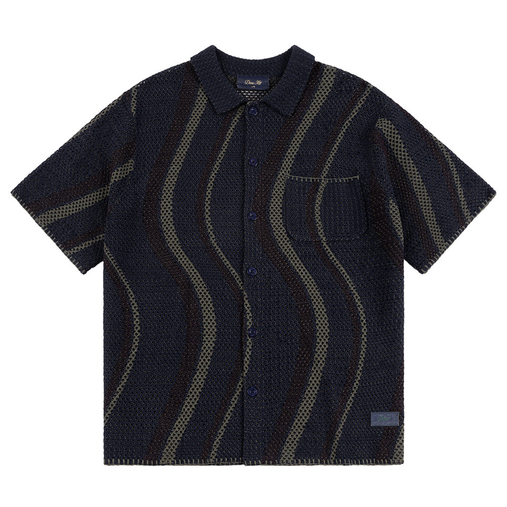 DIME SOLEIL BUTTON-UP KNIT NAVY