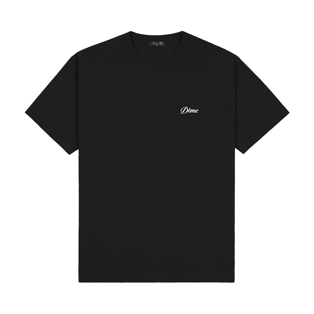 DIME CURSIVE SMALL LOGO TEE BLACK