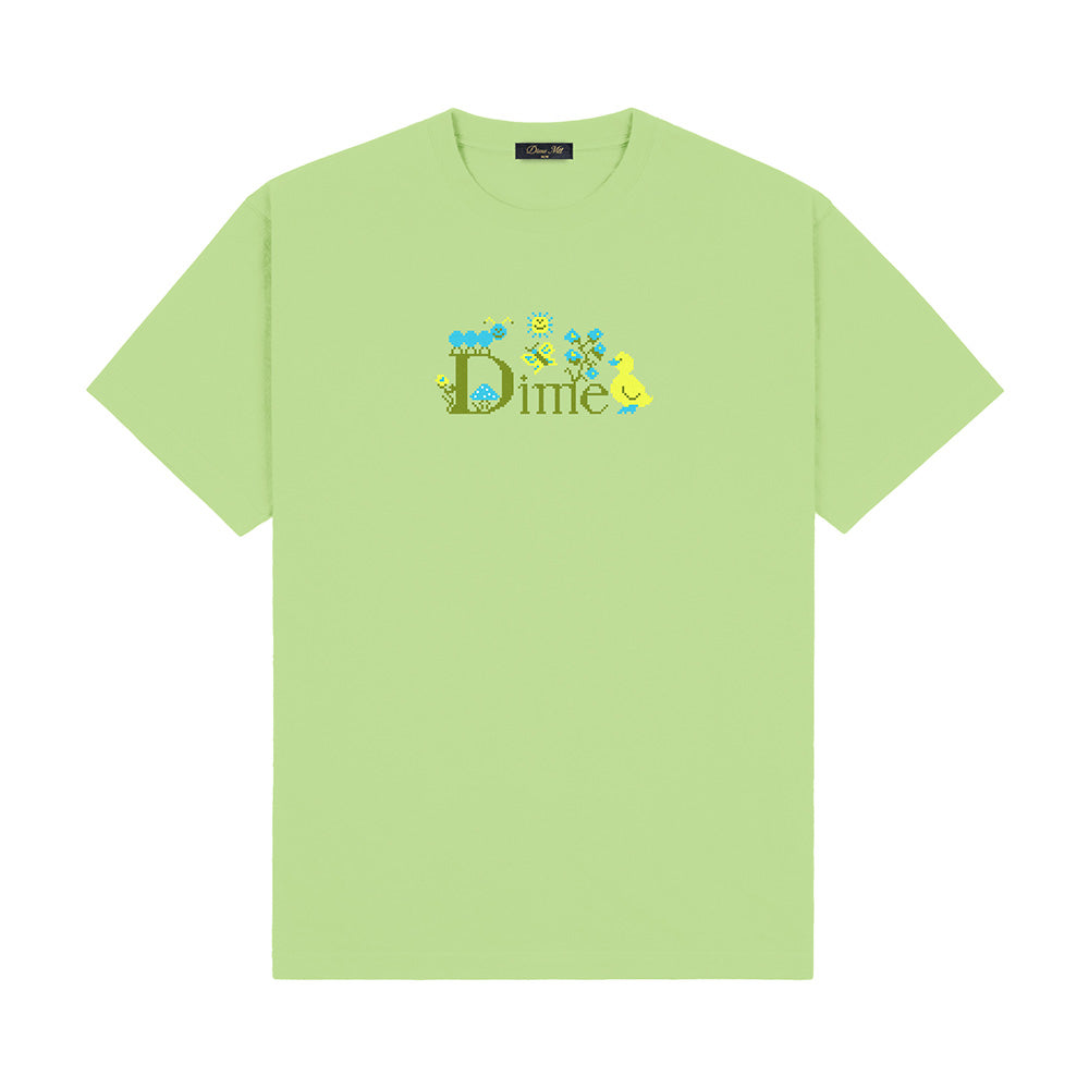 DIME CLASSIC CROSS STITCH TEE GREEN