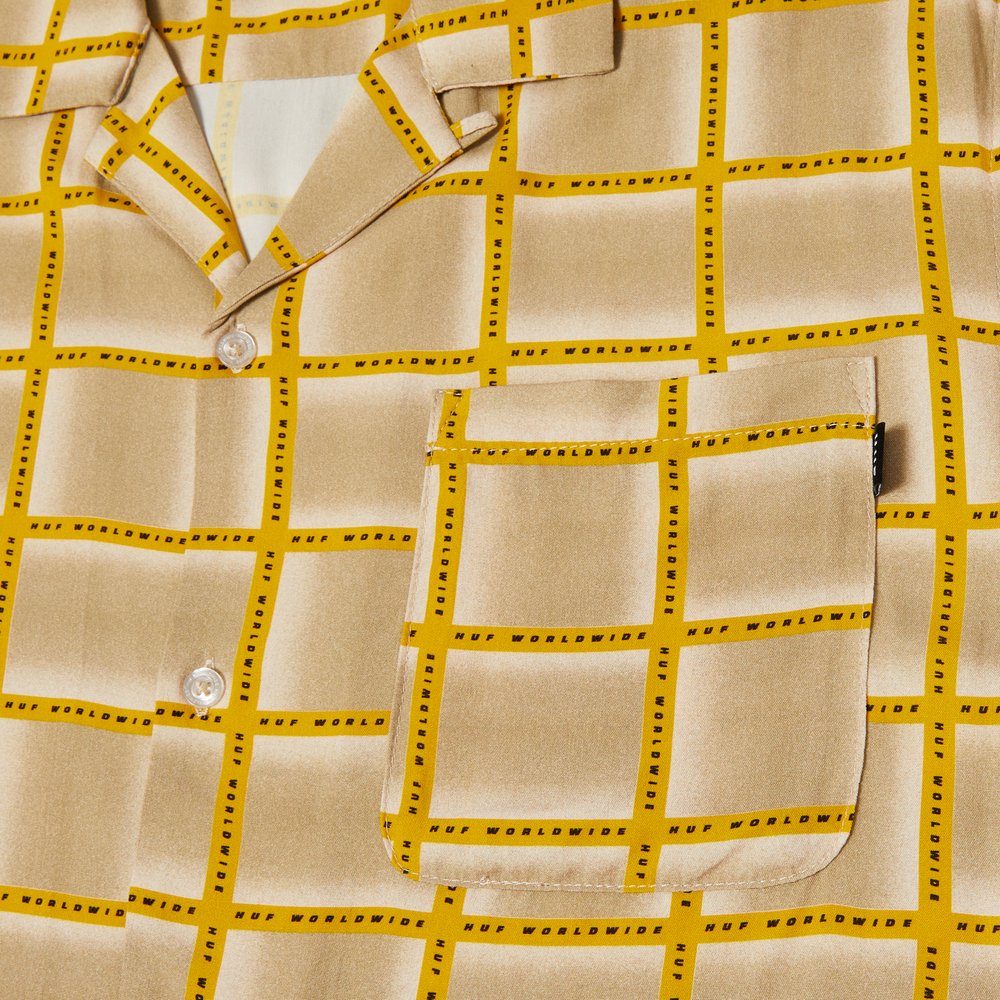 HUF FLYNN RESORT SHIRT MUSTARD
