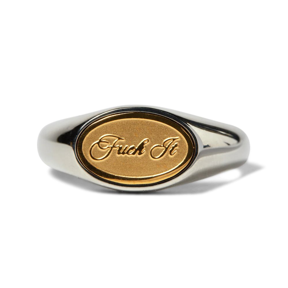 HUF FUCK IT SIGNET RING SILVER