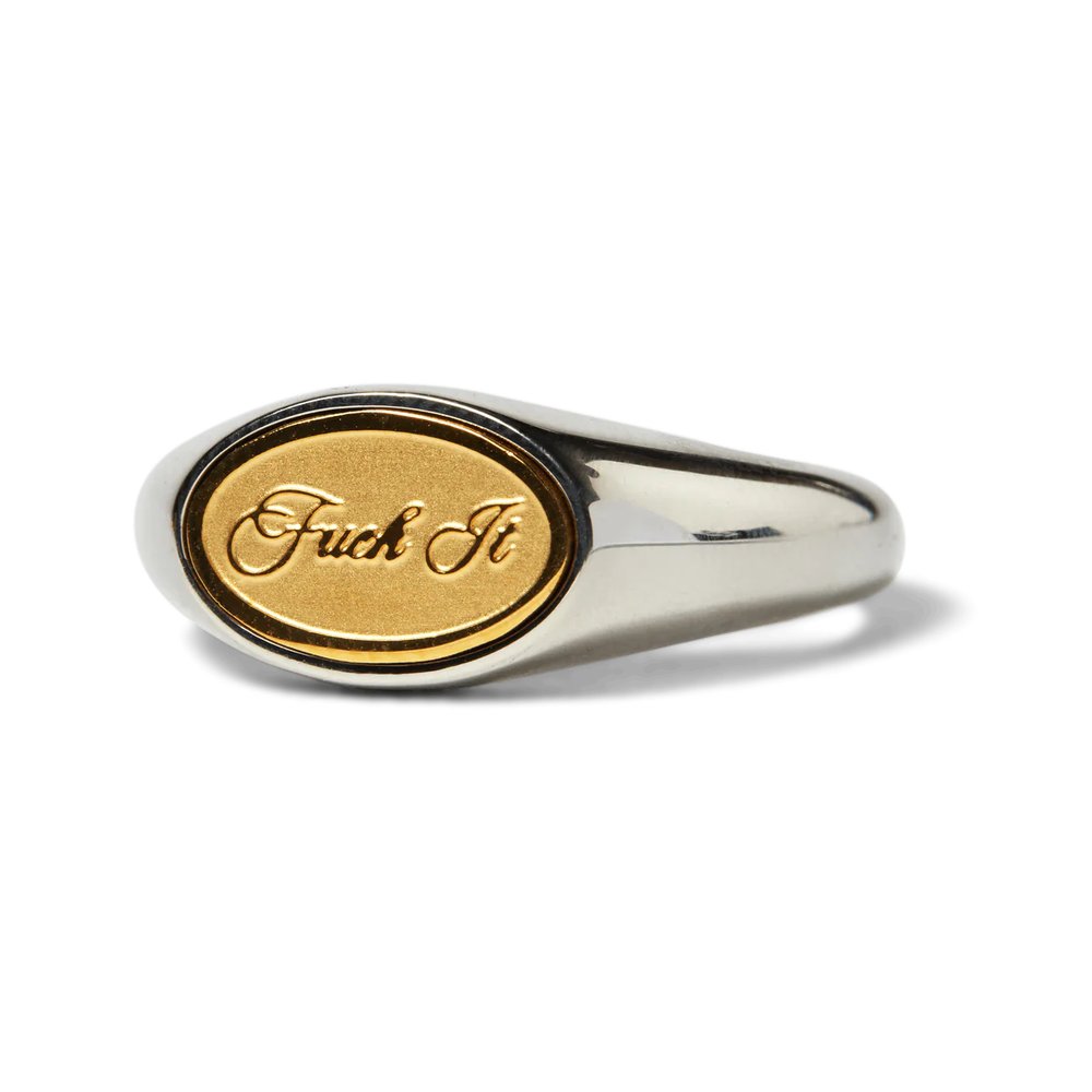HUF FUCK IT SIGNET RING SILVER