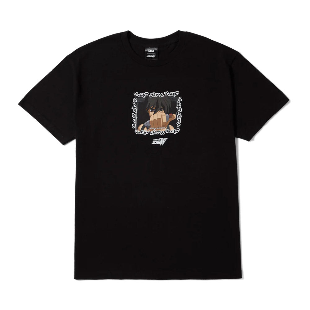 HUF X GUNDAM HEERO TEE BLACK