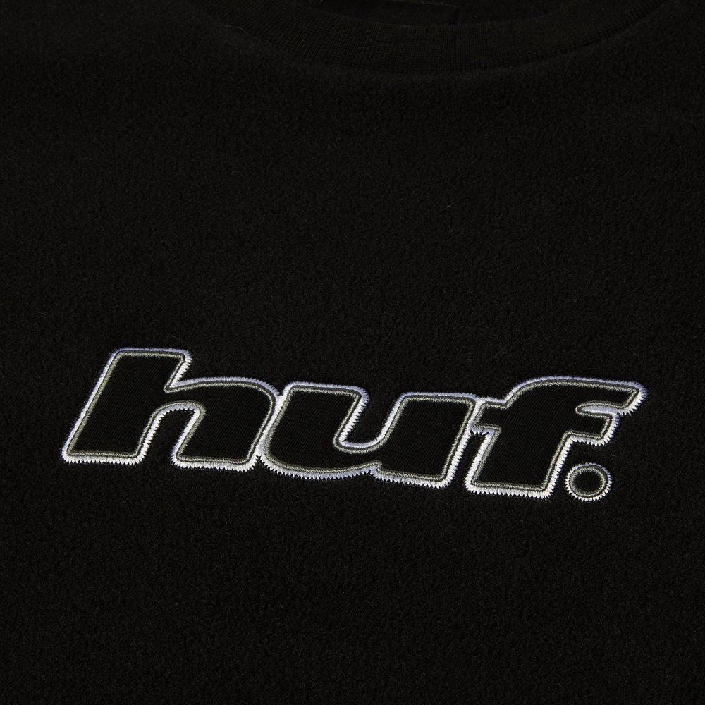 HUF H DOT FLEECE CREWNECK BLACK