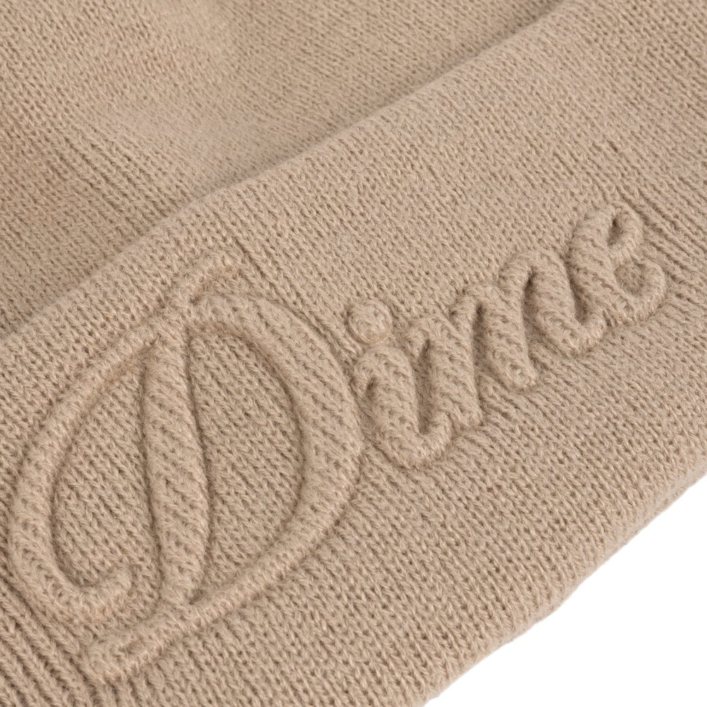 DIME CURSIVE FOLD BEANIE CREAM
