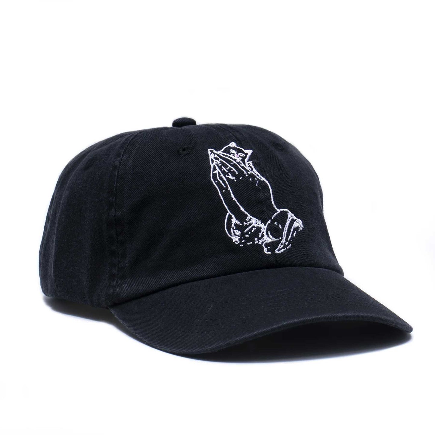 RIPNDIP PRAYING HANDS DAD HAT BLACK